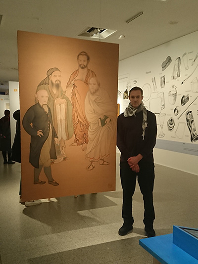 ドイツ国立美術館の展覧会で井上円了記念博物館所蔵の《四聖像》が展示