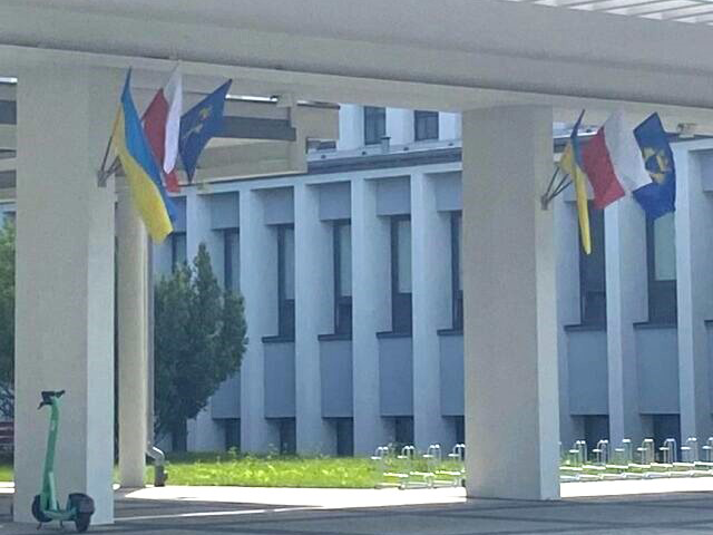 ヤギエヴォ大学のEUの旗