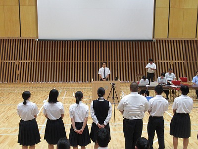 生徒会長激励の言葉
