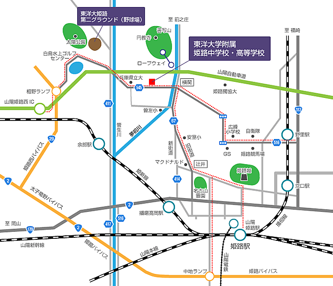 学校所在地の地図