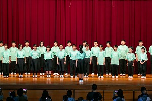 中学1年生の合唱の様子