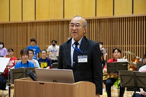 校長先生のお話の様子