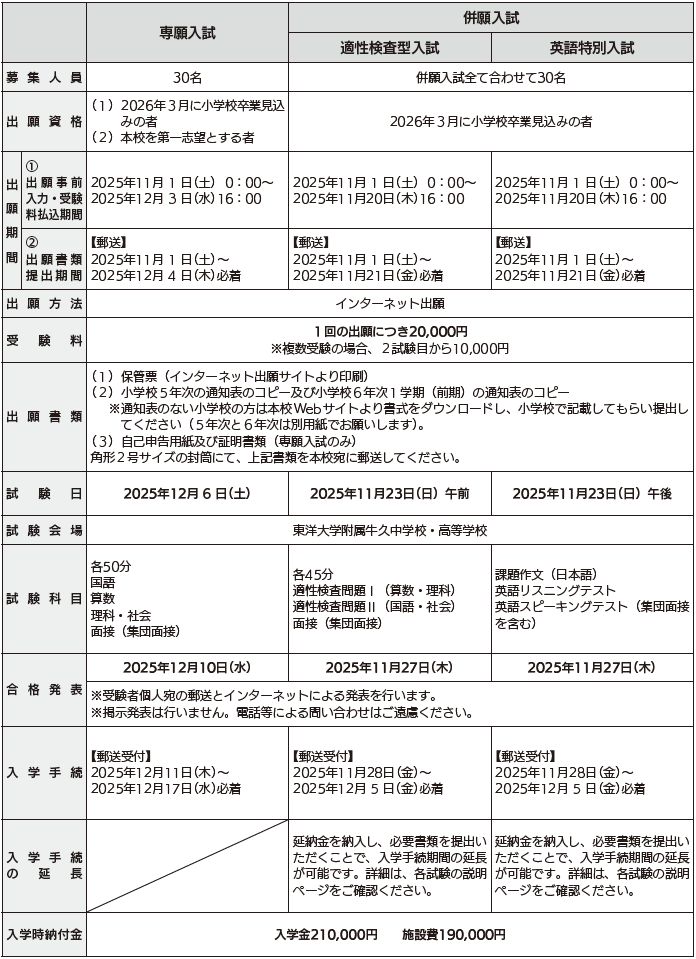 【中学】2026入学試験手続日程_1