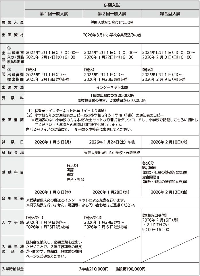【中学】2026入学試験手続日程_2